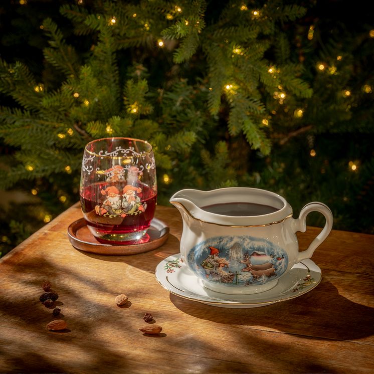 Fyrklövern Gammaldags Jul såskanna med fat 55 cl