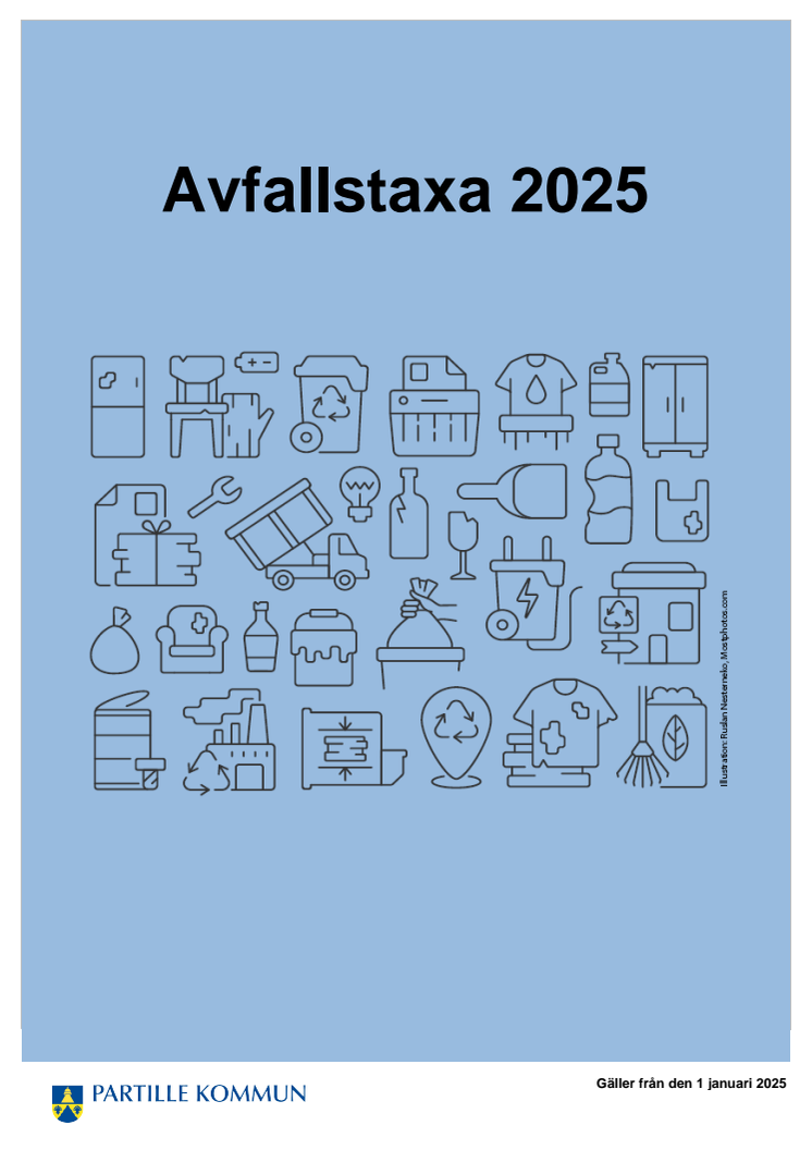 Avfallstaxa i Partille 2025