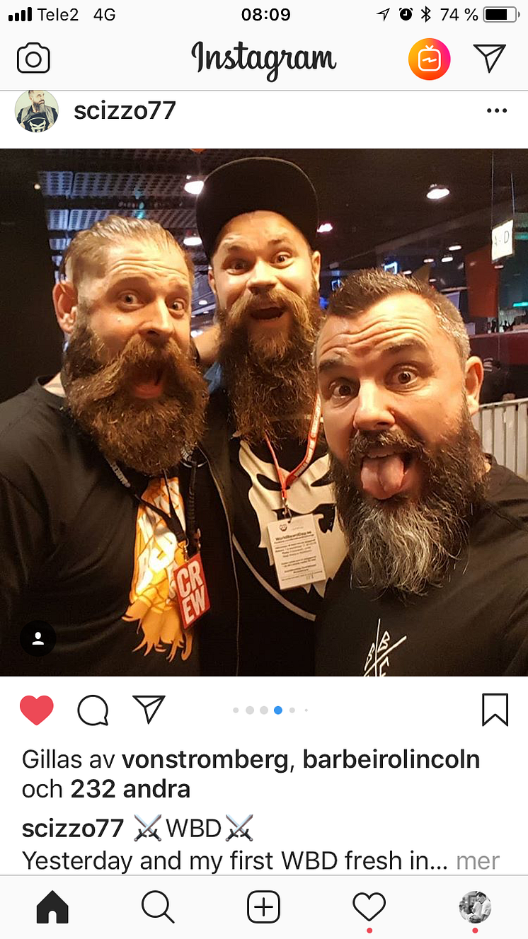 Swedish Barber Expo och World Beard Day i sociala medier