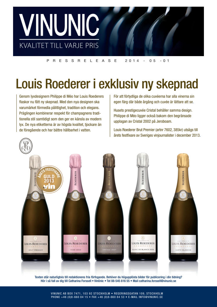 Louis Roederer i exklusiv ny skepnad