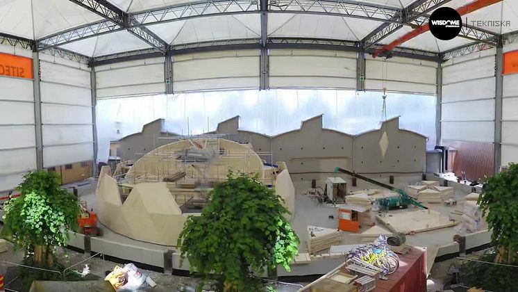 Wisdome Stockholm byggs på Tekniska museets innegård