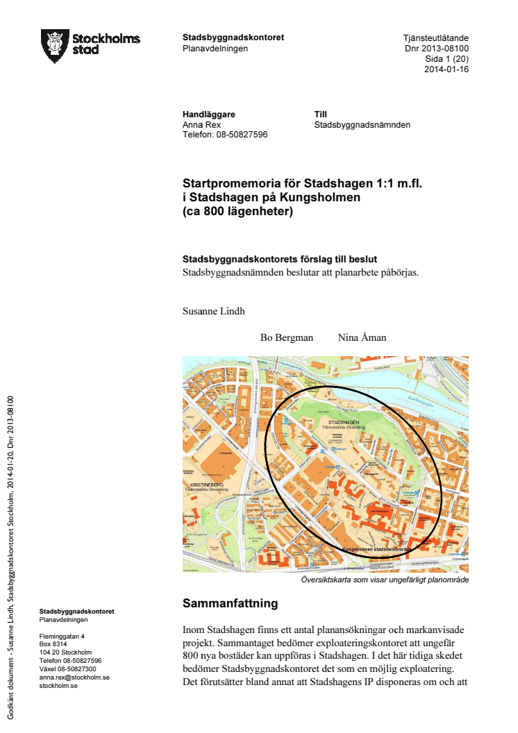Tjut, Stadshagen Kungsholmen