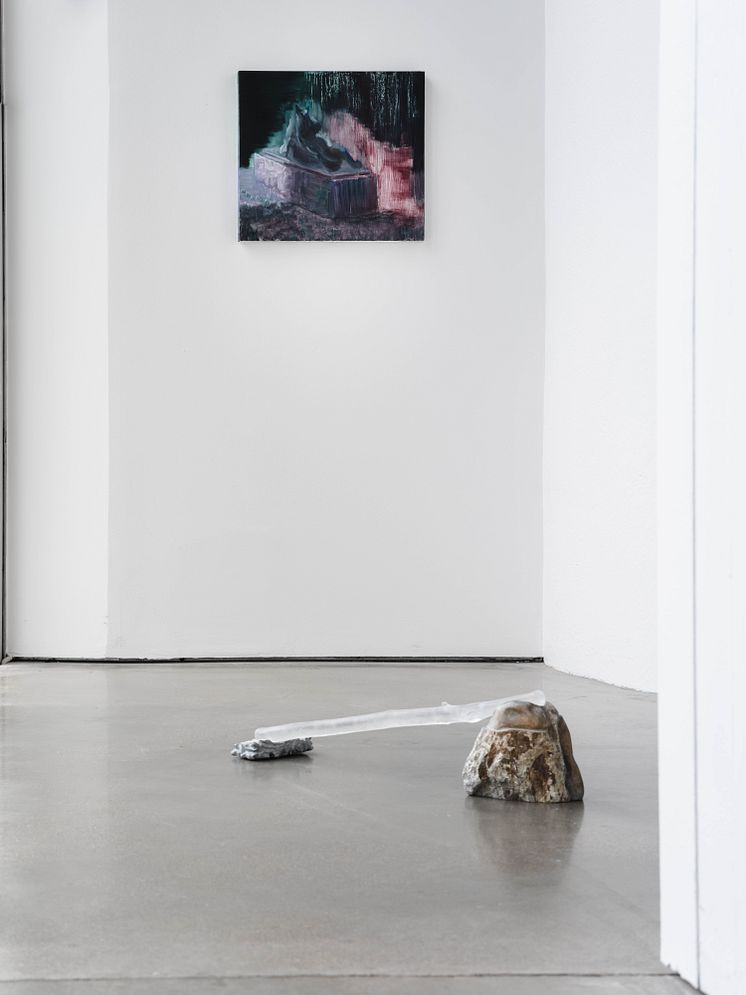 Sara Ekholm Eriksson och Simon Wadsted, installationsvy Bonniers Konsthall, Stockholm.