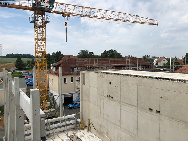 Rohbau für das neue Wasserwerk