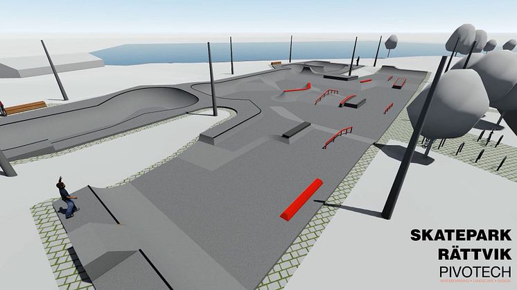 Designskisser skatepark Rättvik