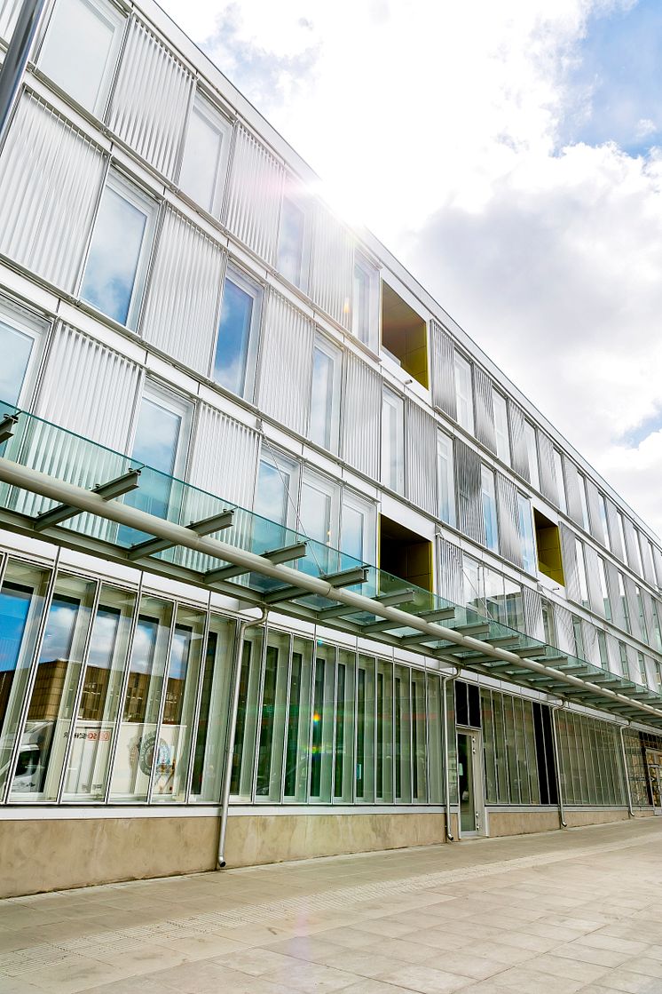 Röda Korsets Högskolas byggnad på Campus Flemingsberg_Ange foto av Röda Korsets Högskola