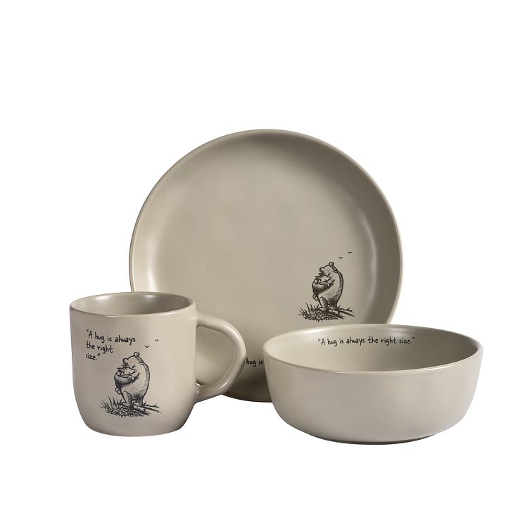 Fyrklövern Winnie the Pooh Hug set om 3, Brun