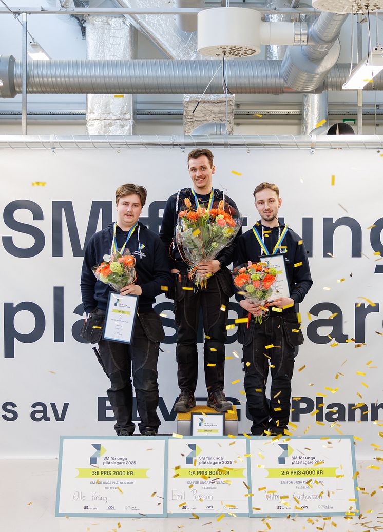 SM-medaljörerna i SM för unga plåtslagare 2025