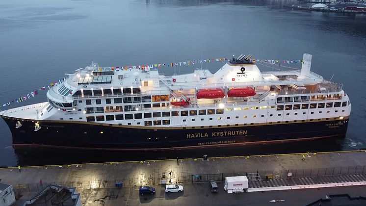 Havila Capella arrives in Bergen