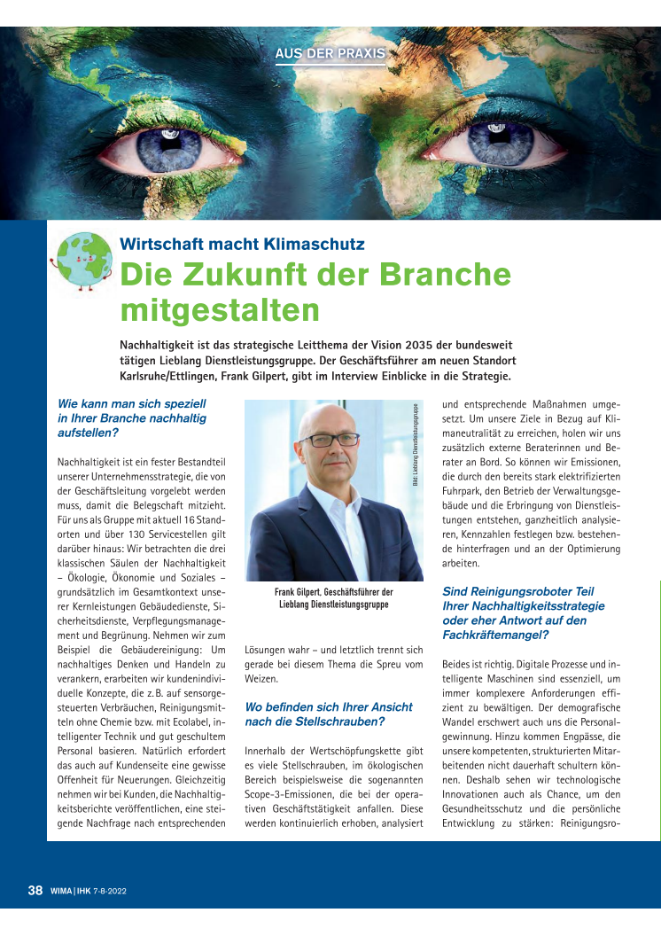 Artikel "Die Zukunft der Branche mitgestalten"