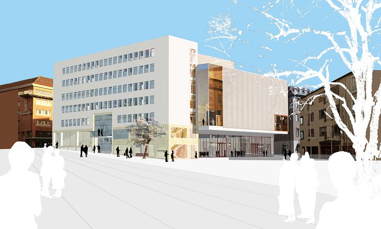 Skissbild kongresshuset i Borås