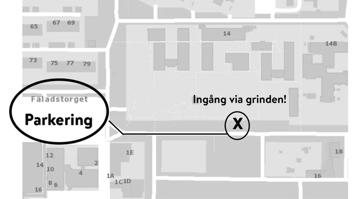 Karta som visar var första spadtaget kommer att hållas. 