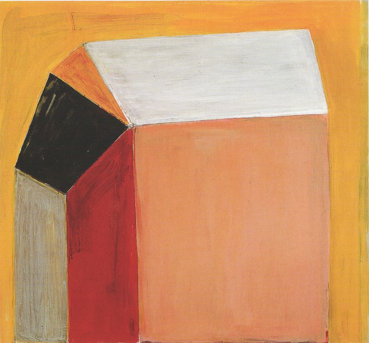 Hanna Borchgrevink, Dikt, 1992. Acrylic and egg tempera on canvas. 102 x 110 cm. Ministry of Foreign Affairs. Photo: Halvard Haugerud