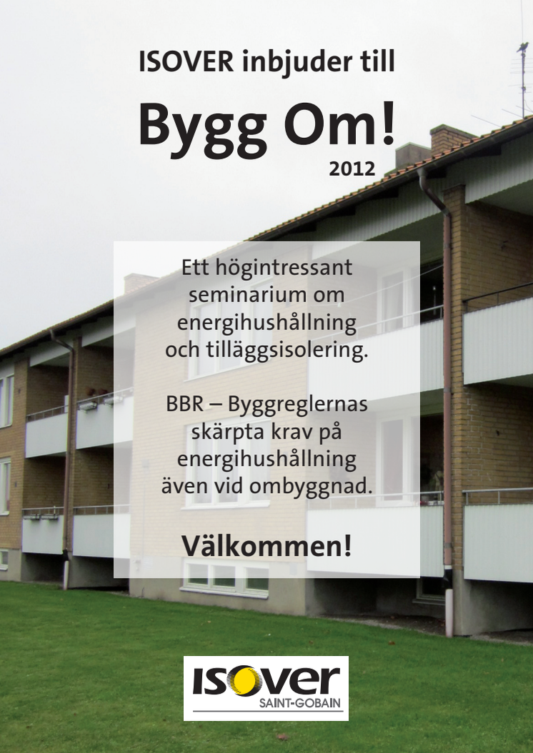ISOVERs seminarier om skärpta energikrav