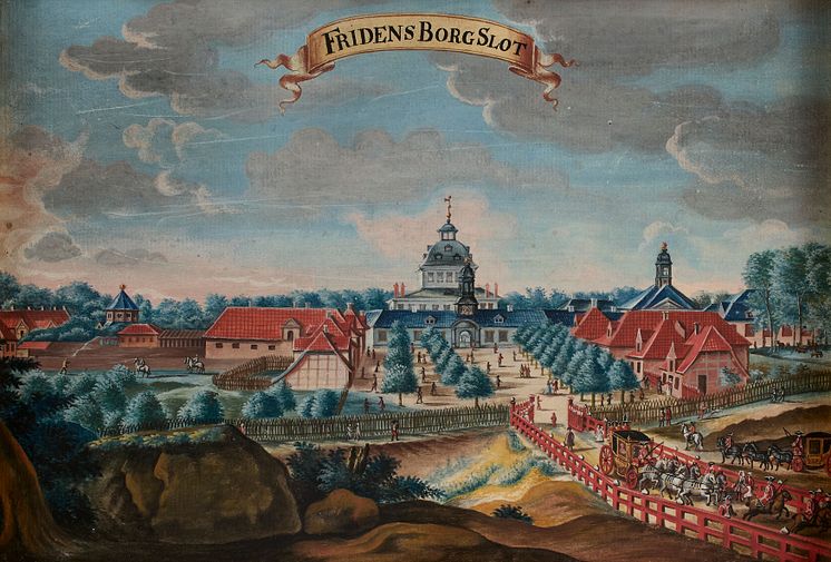 Fredensborg slott, 1735. Foto: Frederiksborg · Nationalhistorisk Museum