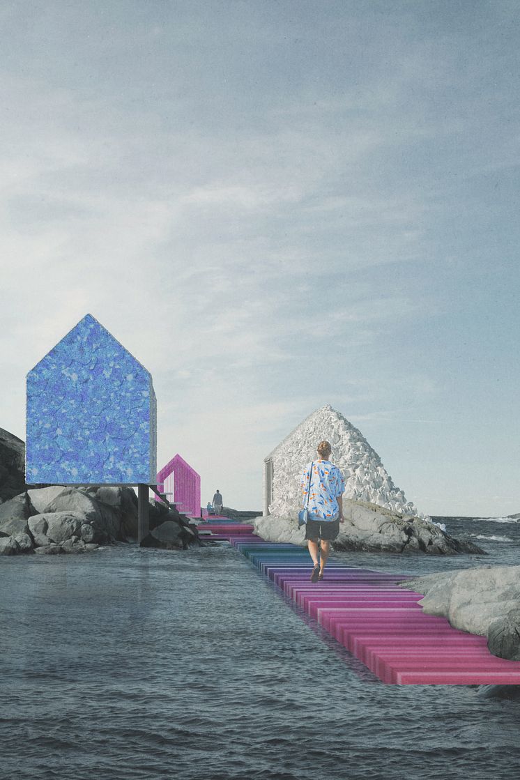 Arkitektur av havsplast - dykarcentrum