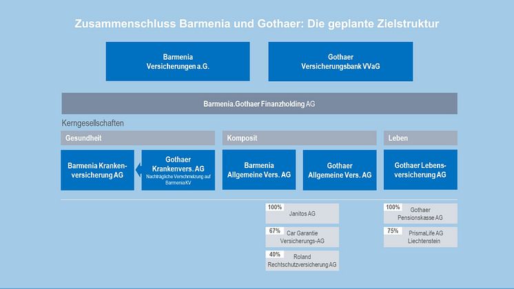Geplante Struktur Barmenia.Gothaer