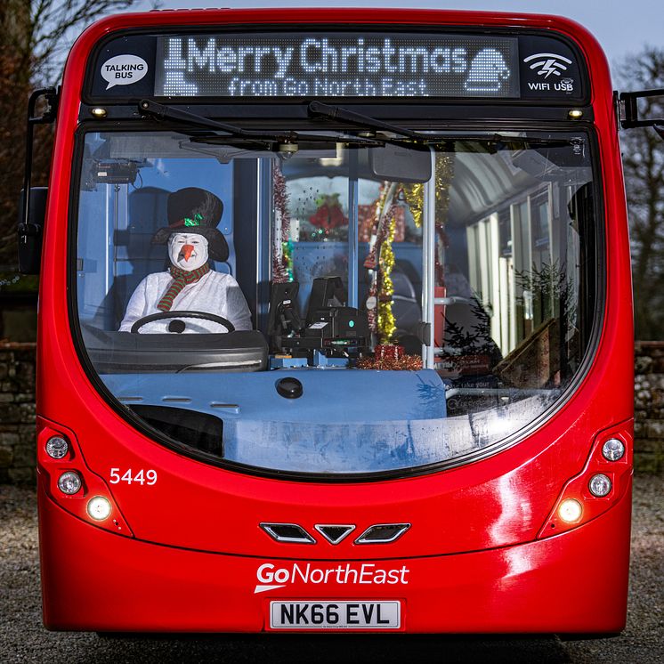 Julie Richardson - Go North East Most Festive Bus Driver - Snowman