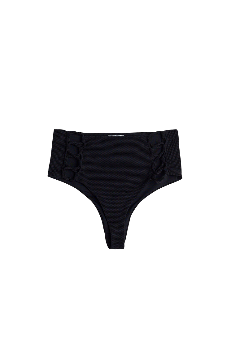 ana high waist bikini brief - black