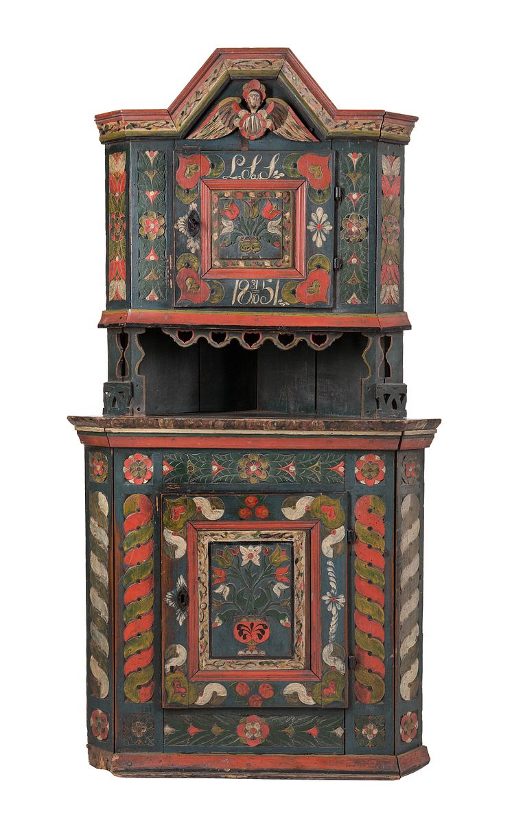”Änglaskåp”, Skåne, 1851. Målare okänd. Foto: Peter Segermark, Nordiska museet