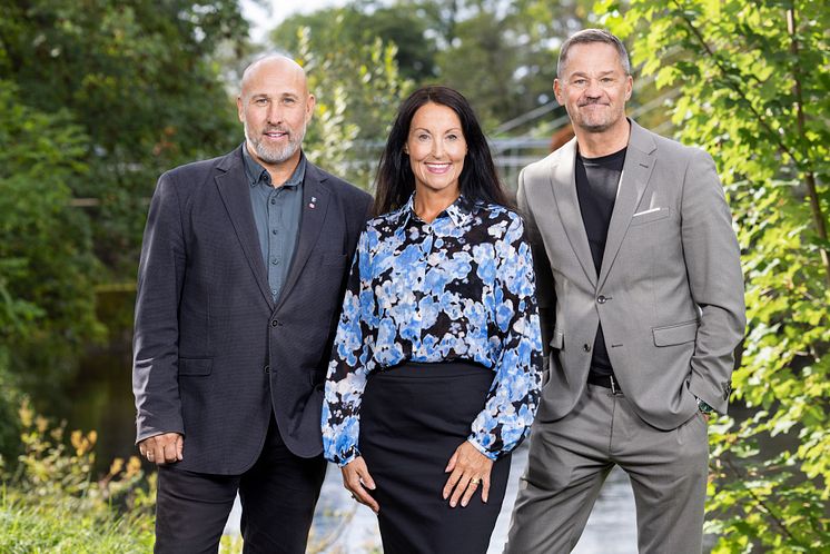 Partilles kommunalråd Marith Hesse (M) och Thorbjörn Carlsson (S) och kommundirektör Bengt Randén