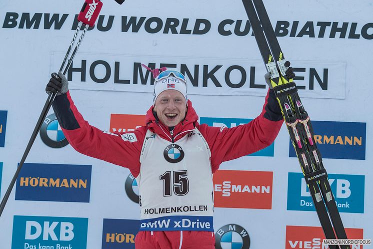 Johannes på pallen Holmenkollen