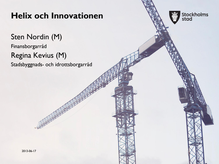 Sten Nordin (M)/ Regina Kevius (M): Spännande arkitektoniskt landmärke skapas i Hagastaden