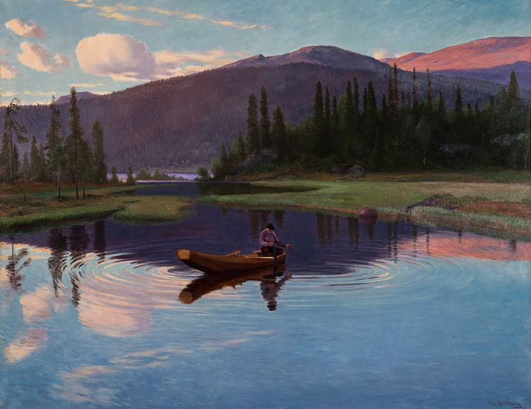 Christian Skredsvig, Jupsjøen IX, 1902. 94 x 120 cm. 