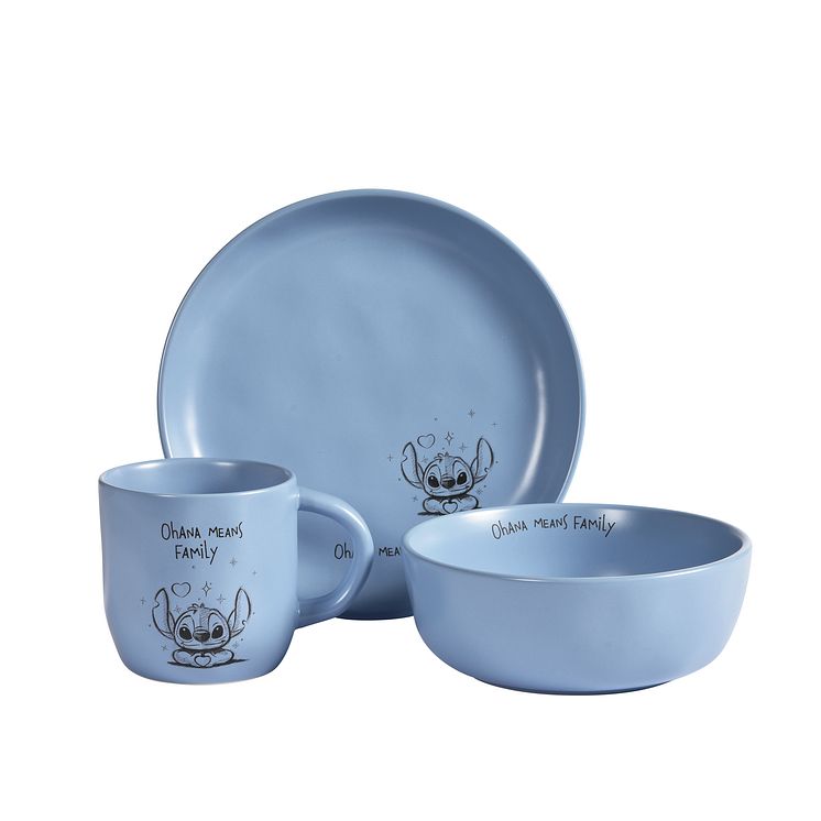 Stitch set Ohana 3 delar, Blå 