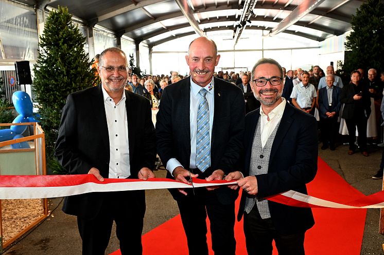 Urs Meier, VR-Präsident der OHA Thun-Expo Genossenschaft, Jürg Iseli, Präsident der Berner Bauern Verband und Gerhard Engeman