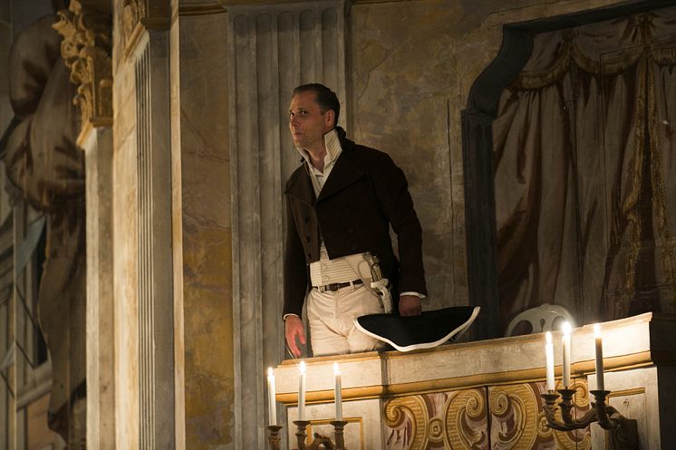 Repetitionsbild: Christopher O'Regan på Drottningholms Slottsteater