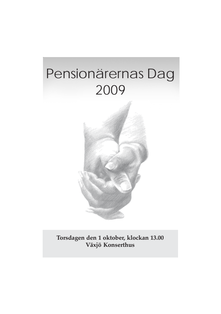 Program Pensionärernas dag 2009
