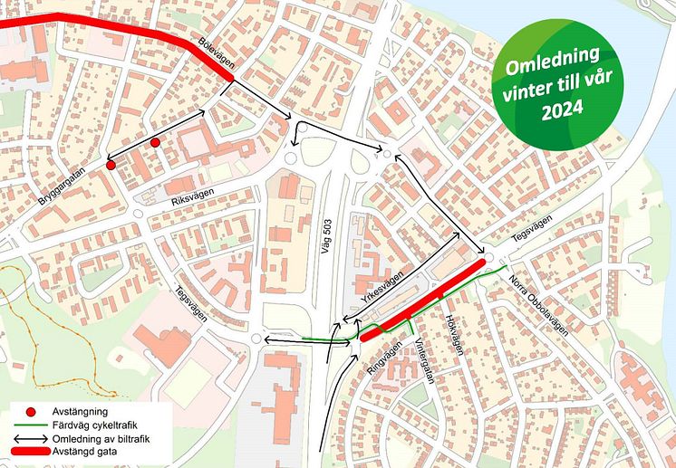Tegsvägen - omledningskarta_vinter till vår