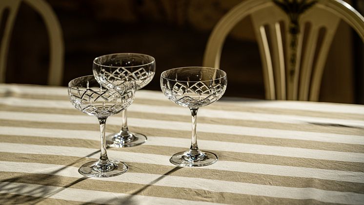 Fyrklövern Crown champagneglas