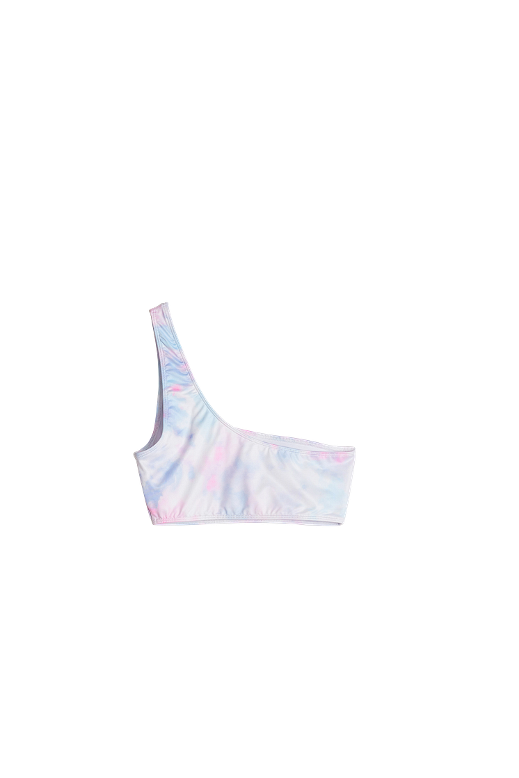 Nina one shoulder bikini top - tie dye aop