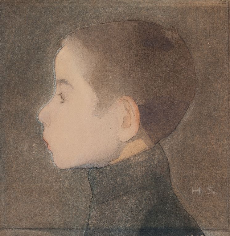 Det magiske nord. Helene Schjerfbeck, Guttehode, 1906-07 