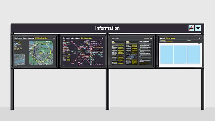 Nya informationstavlor i tunnelbanan