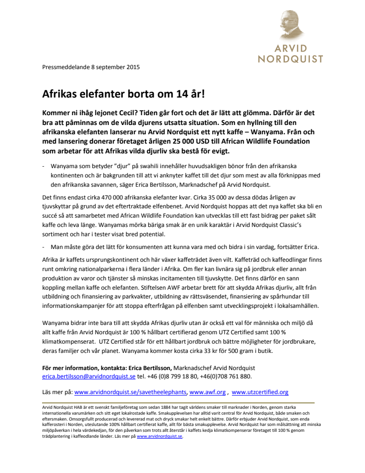 Afrikas elefanter borta om 14 år!