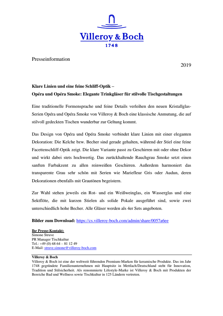 Klare Linien und eine feine Schliff-Optik – Opéra und Opéra Smoke: Elegante Trinkgläser für stilvolle Tischgestaltungen