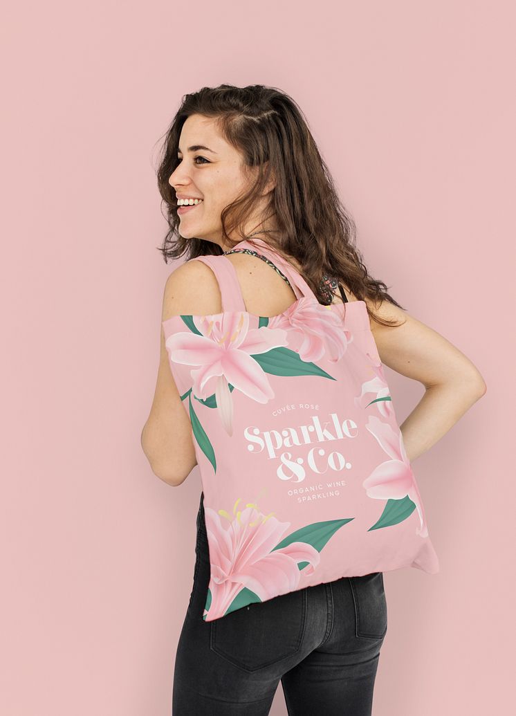 Trendigt med rosa bubblor