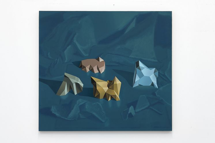 Vegard Vindenes, Utpost I, 2022. Acrylic on MDF. Private Collection. Photo: Vegard Vindenes