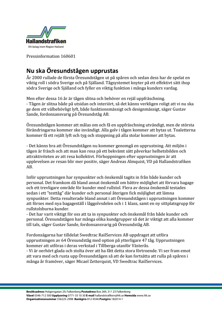 Nu ska Öresundstågen upprustas
