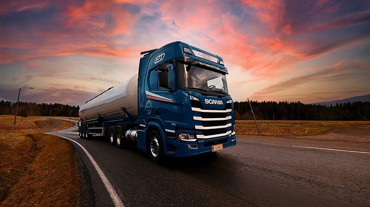Scania kaasukuorma-auto hankintatuki