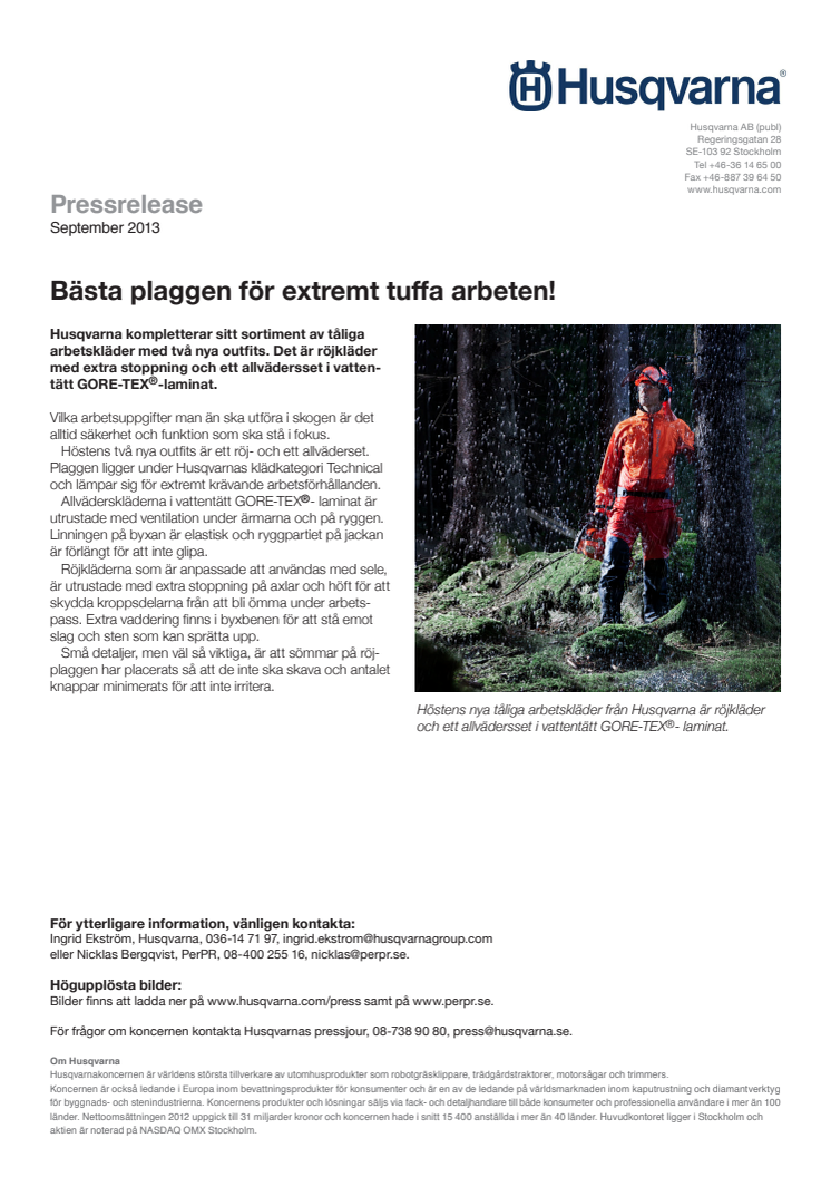 Bästa plaggen för extremt tuffa arbeten!