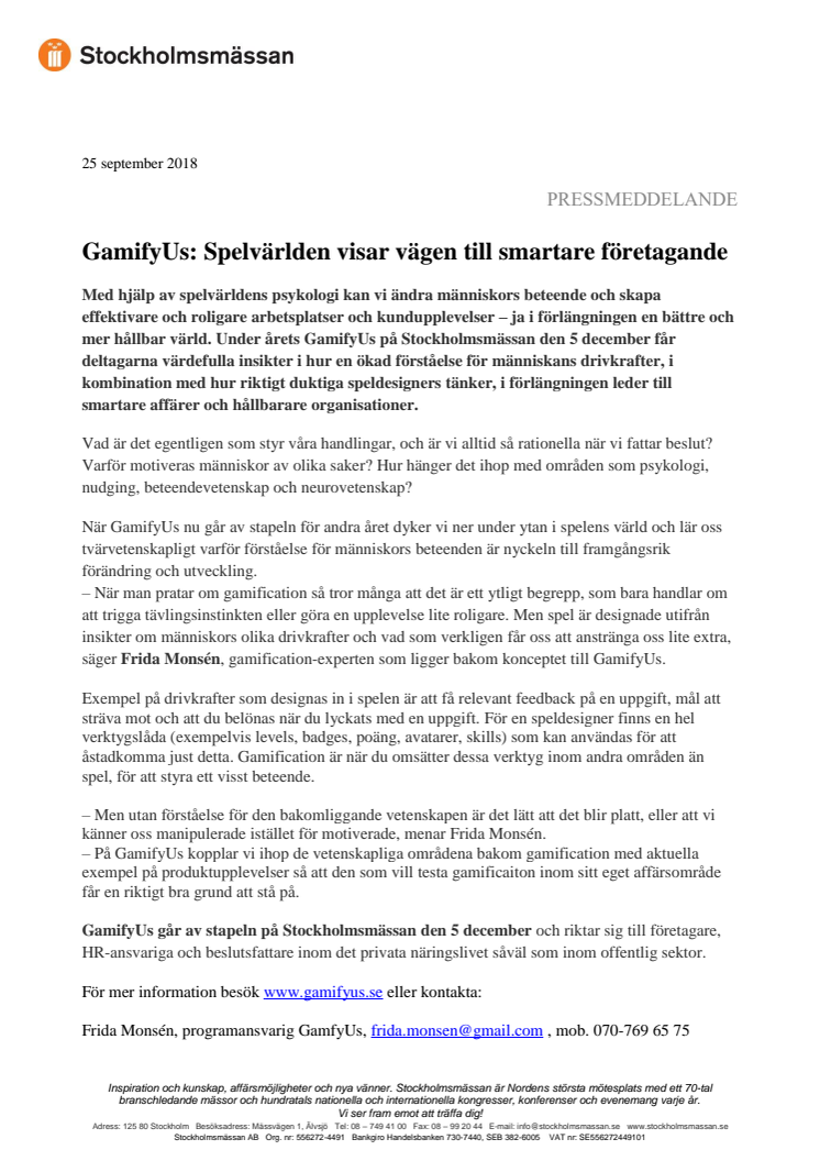 GamifyUs: Spelvärlden visar vägen till smartare företagande