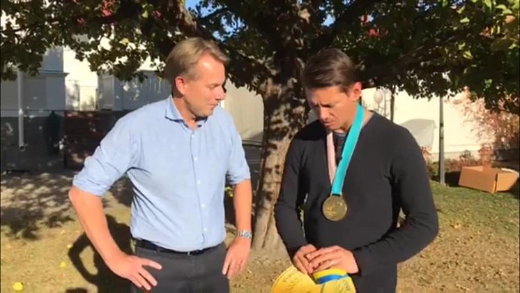 Sverige Bygger får guldmedalj FRÅN guldmedaljören André Myhrer
