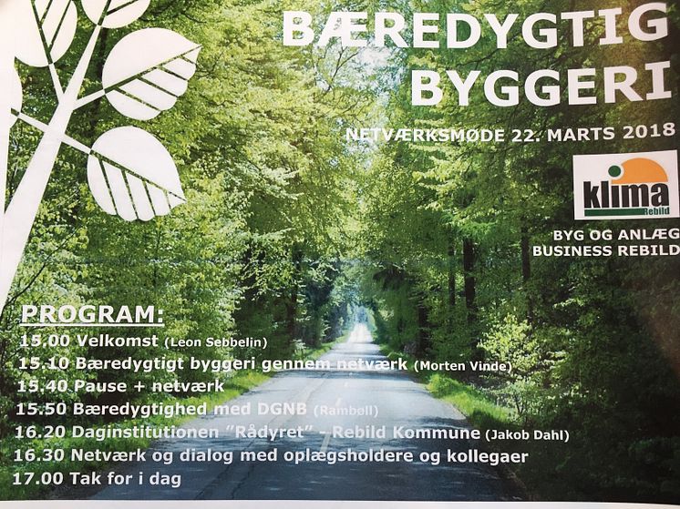 Program for dagens netværksmøde 