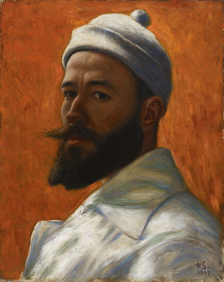 Det magiske nord. Hugo Simberg, Selvportrett, 1907