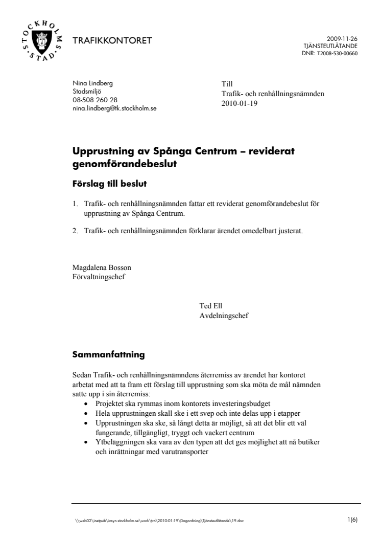 Ulla Hamilton (M)/ Ole-Jörgen Persson (M): Nyinvigt Spånga centrum upprustat för 25 miljoner kronor