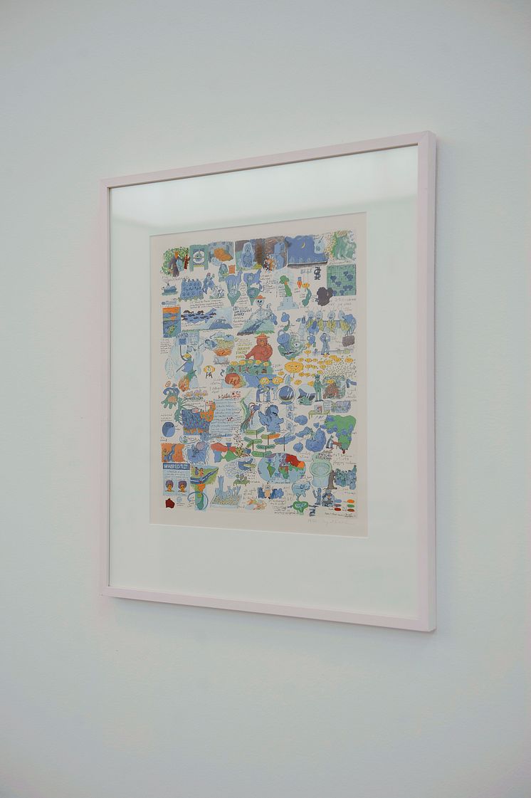 The Spiral and the Square, Öyvind Fahlström, Notes (7 "Gook"-masks), 1971
